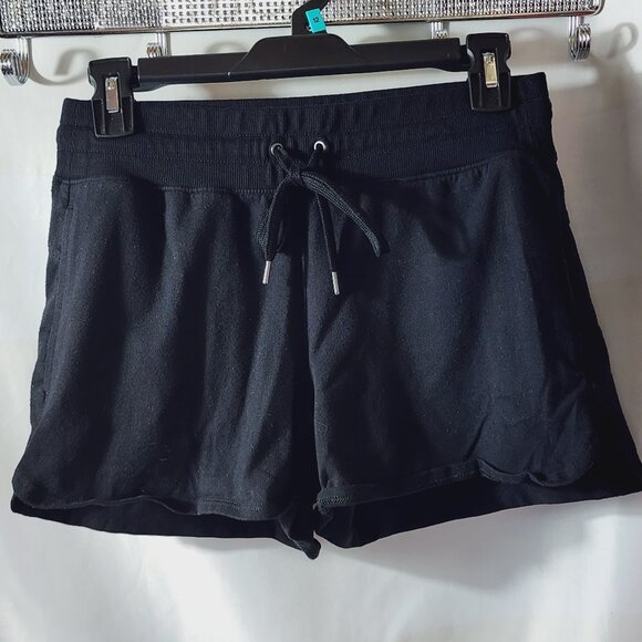 Tek Gear Essential Gear Black Mid Rise Wicking Drawcord Waist Workout Short Sz S - Picture 1 of 16